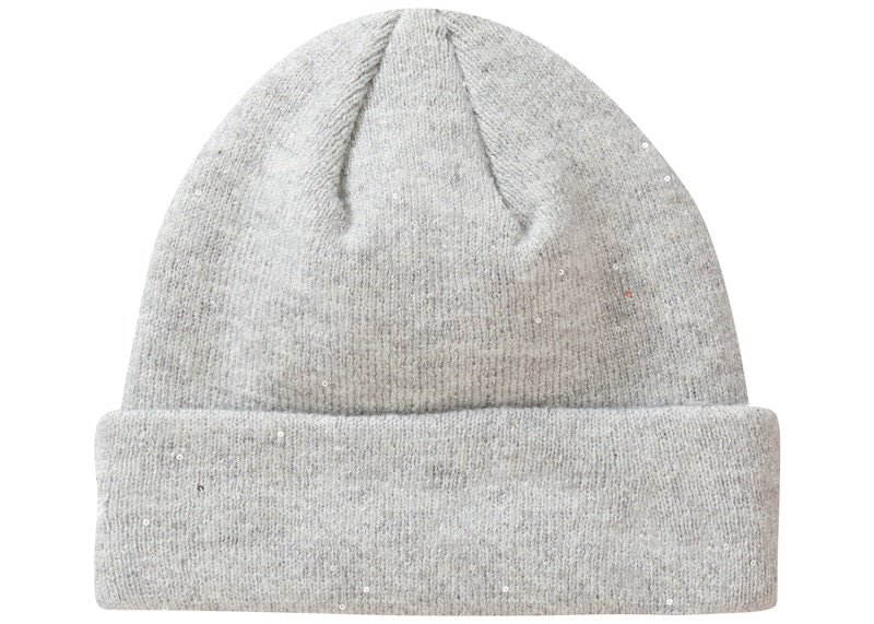 Supreme New Era Metallic Arc Beanie Grey