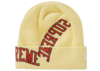 Supreme New Era Multi Arc Beanie Pale Yellow