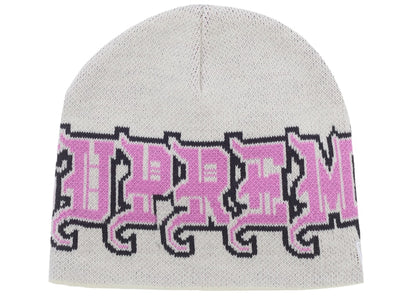 Supreme New Era Outline Beanie White