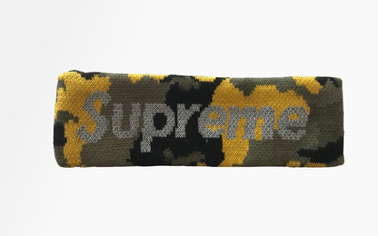 Supreme New Era Reflective Logo Headband (FW 17) Yellow Camo