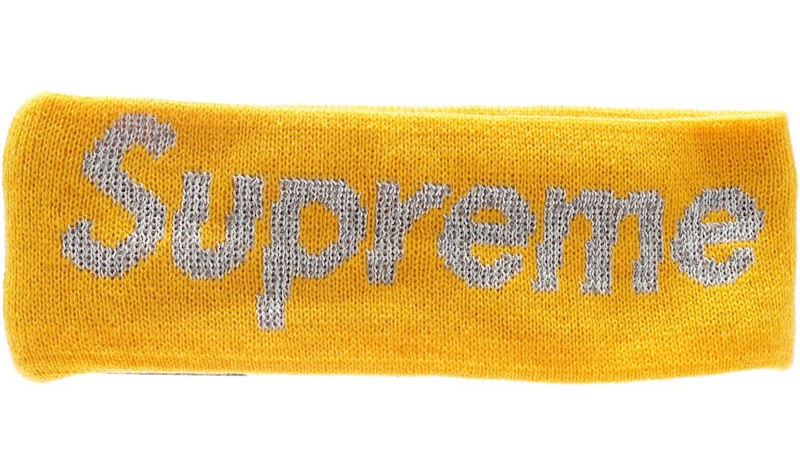 Supreme New Era Reflective Logo Headband (FW 16) Yellow