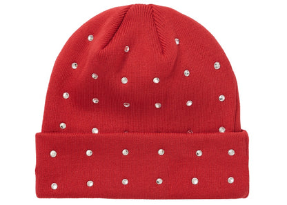 Supreme New Era Rhinestone Beanie Burnt Red