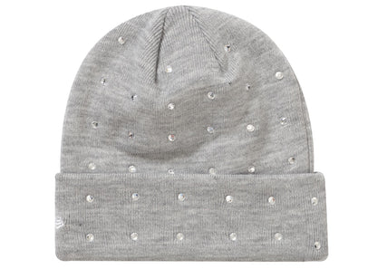 Supreme New Era Rhinestone Beanie Heather Grey
