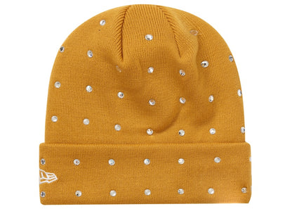 Supreme New Era Rhinestone Beanie Light Mustard