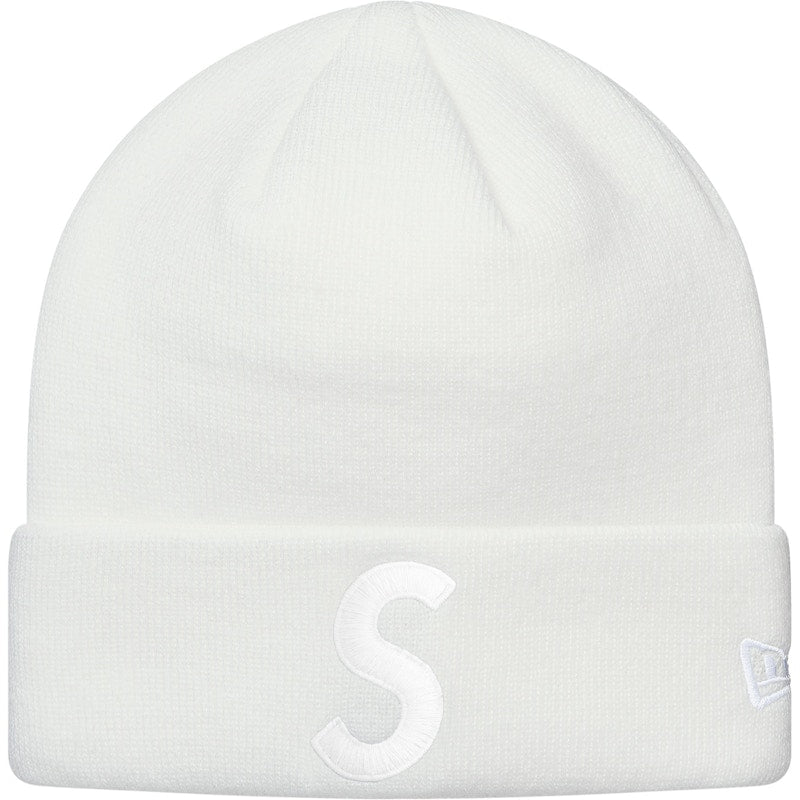 Supreme New Era S Logo Beanie White