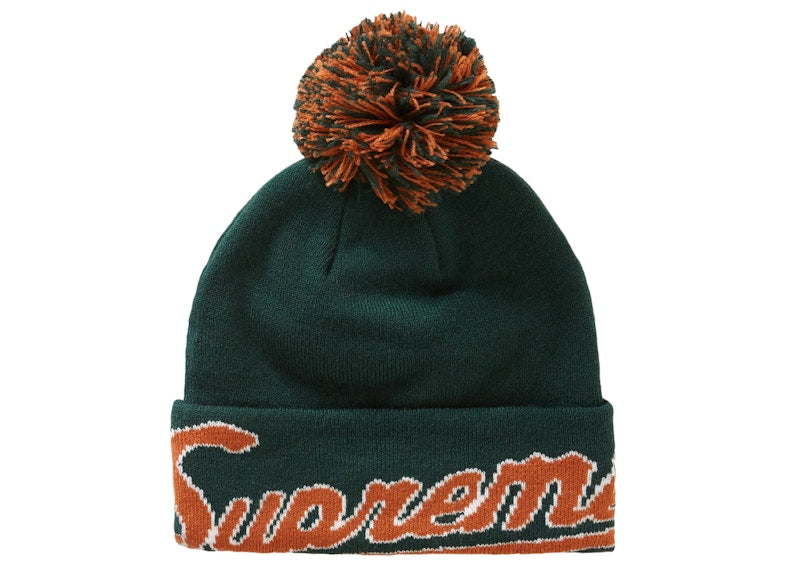Supreme New Era Script Cuff Beanie Dark Green