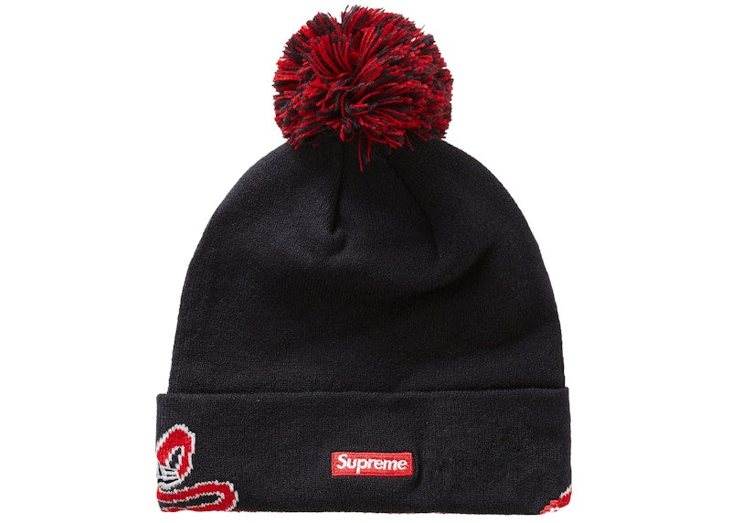 Supreme New Era Script Cuff Beanie Navy