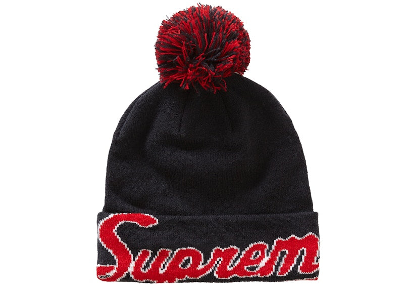 Supreme New Era Script Cuff Beanie Navy