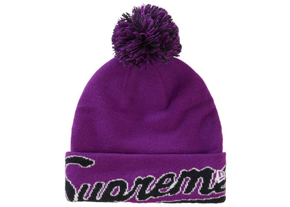 Supreme New Era Script Cuff Beanie Purple