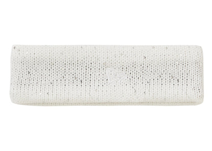 Supreme New Era Sequin Arc Logo Headband White