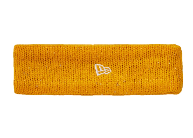 Supreme New Era Sequin Arc Logo Headband Yellow