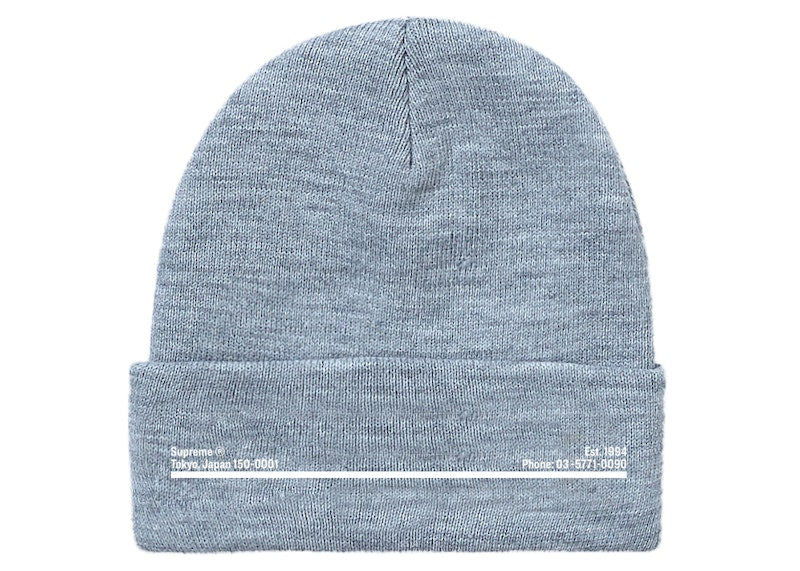 Supreme New Era Shop Beanie Heather Grey Japan