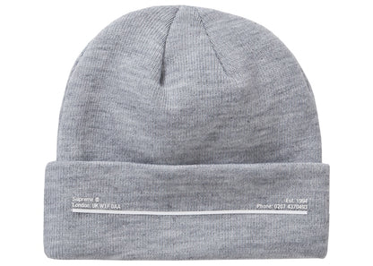 Supreme New Era Shop Beanie Heather Grey London