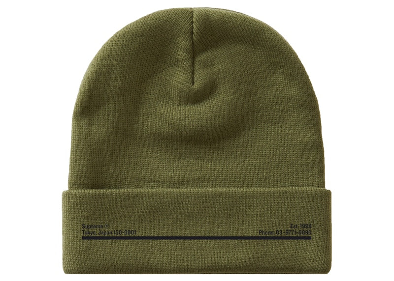 Supreme New Era Shop Beanie Light Olive Japan