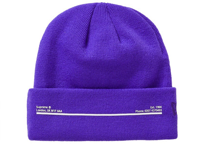 Supreme New Era Shop Beanie Purple London