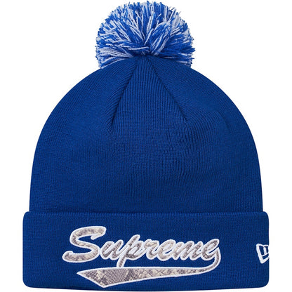 Supreme New Era Snake Script Beanie Royal