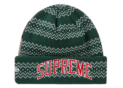 Supreme New Era Split Beanie Green