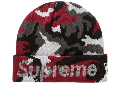 Supreme New Era Split Beanie Red