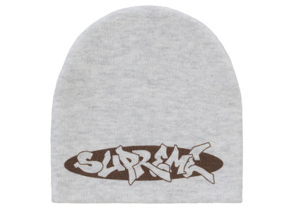Supreme New World Order Beanie Heather Grey