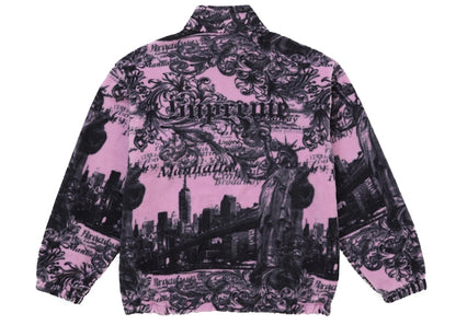 Supreme New York Fleece Jacket Pink