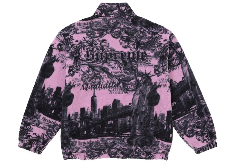 Supreme New York Fleece Jacket Pink