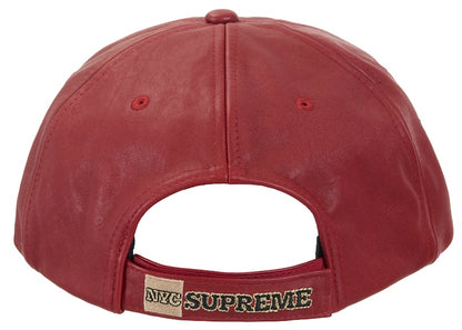 Supreme New York Leather 6-Panel Red