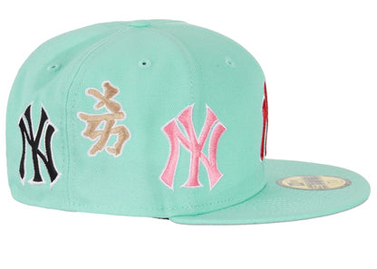 Supreme New York Yankees Kanji New Era Fitted Hat Light Aqua