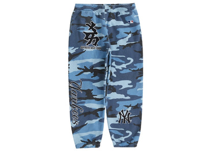 Supreme New York Yankees Kanji Sweatpant Blue Camo