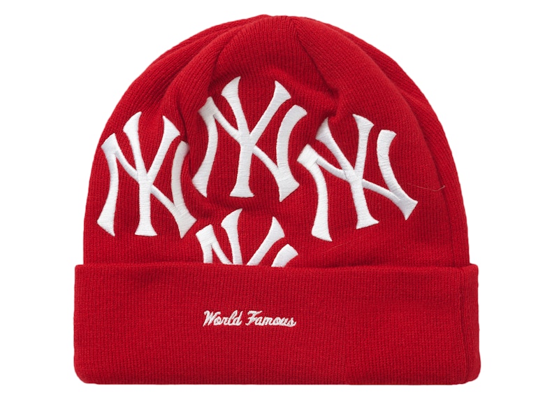 Supreme New York Yankees New Era Box Logo Beanie Red