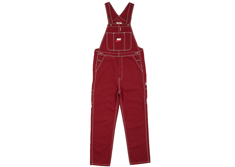 Supreme Nike Cotton Twill Overalls Burgundy
