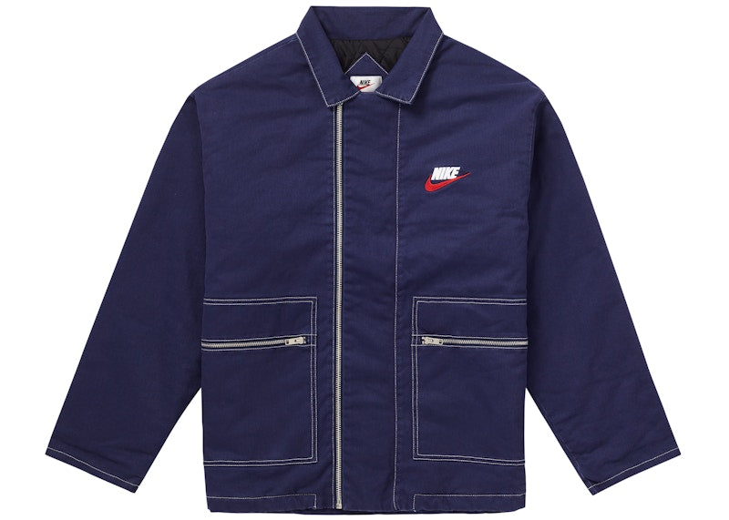 Supreme Nike Double Zip Quilted Work Jacket Navy
