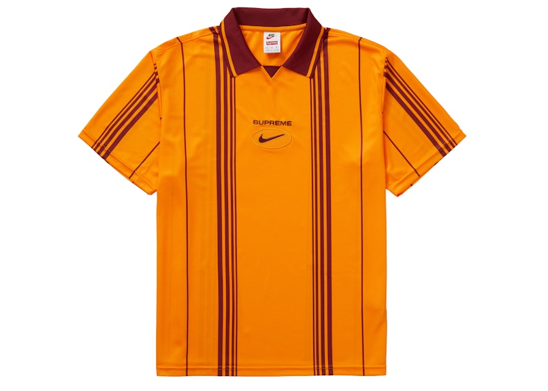 Supreme Nike Jewel Stripe Soccer Jersey Orange