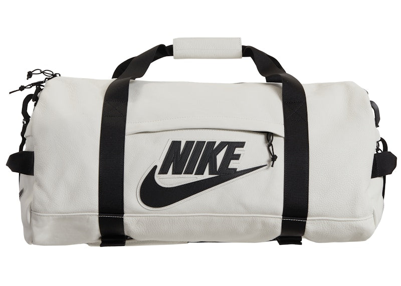 Supreme Nike Leather Duffle Bag White