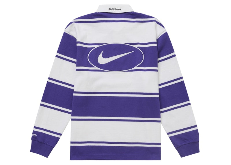 Supreme Nike Stripe Rugby Purple