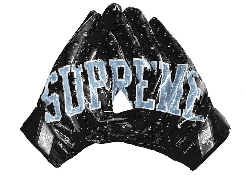 Supreme Nike Vapor Jet 4.0 Football Gloves Black