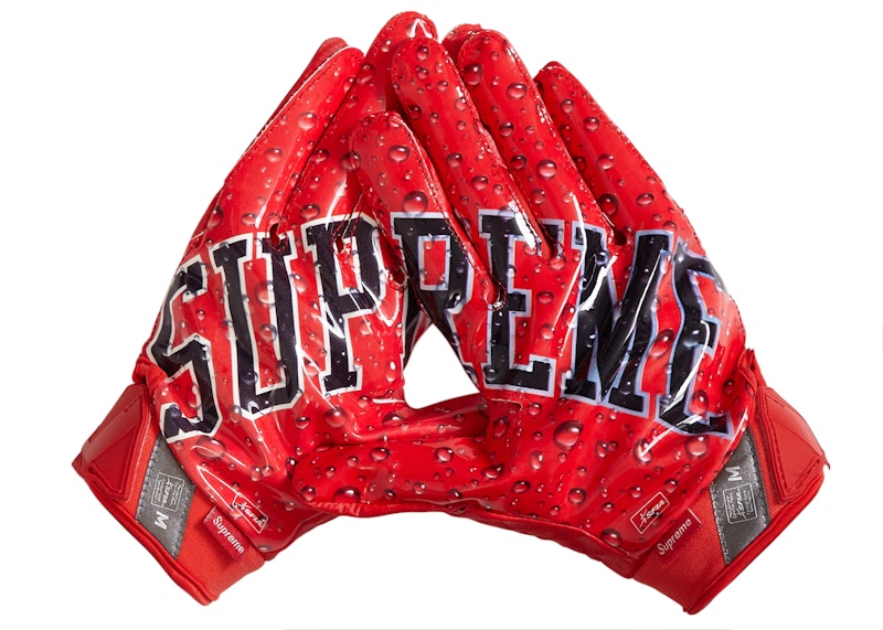 Supreme Nike Vapor Jet 4.0 Football Gloves Red