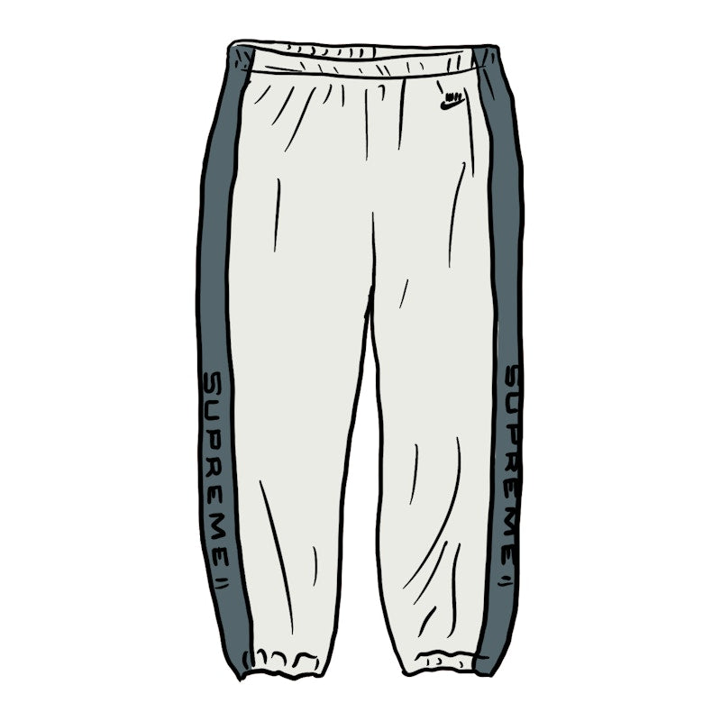 Supreme Nike Velour Track Pant White
