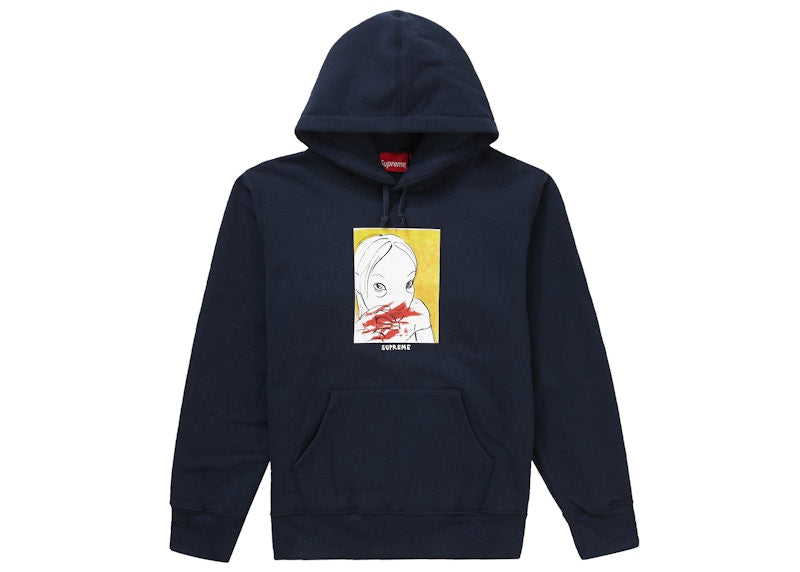 Supreme Nose Bleed Hooded Sweatshirt Navy