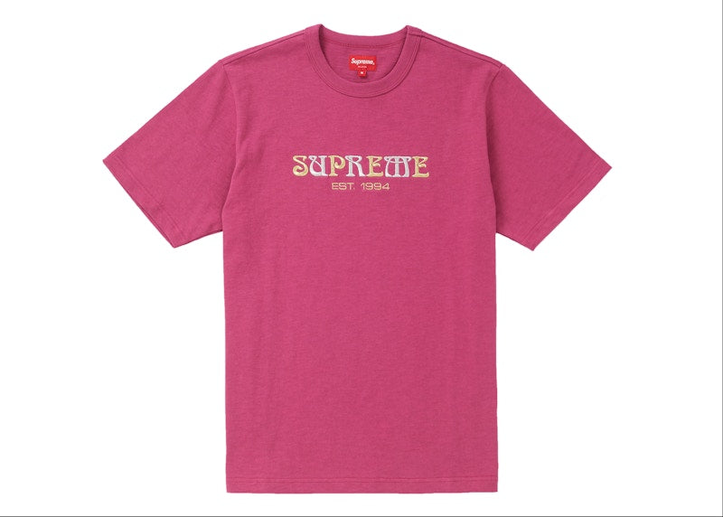 Supreme Nouveau Logo Tee Dark Magenta