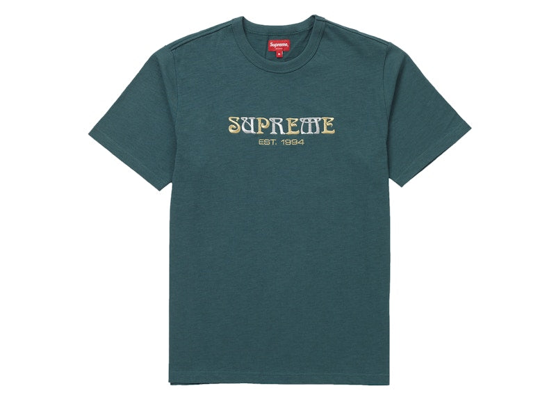 Supreme Nouveau Logo Tee Dark Teal