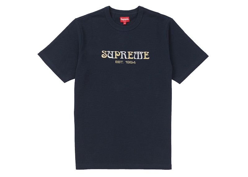 Supreme Nouveau Logo Tee Navy