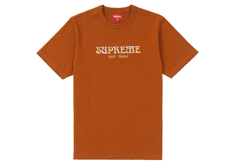 Supreme Nouveau Logo Tee Rust