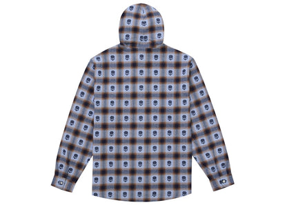 Supreme Number (N)ine Hooded Flannel Shirt Blue