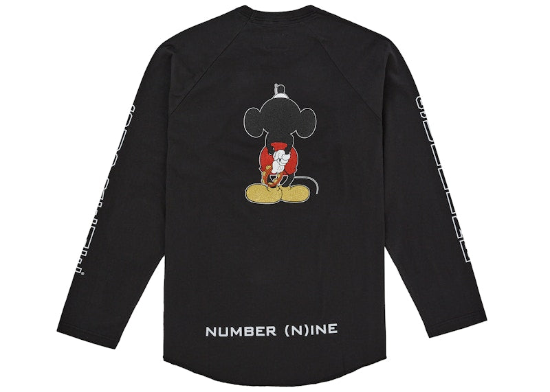 Supreme Number (N)ine Mickey Raglan L/S Top Black