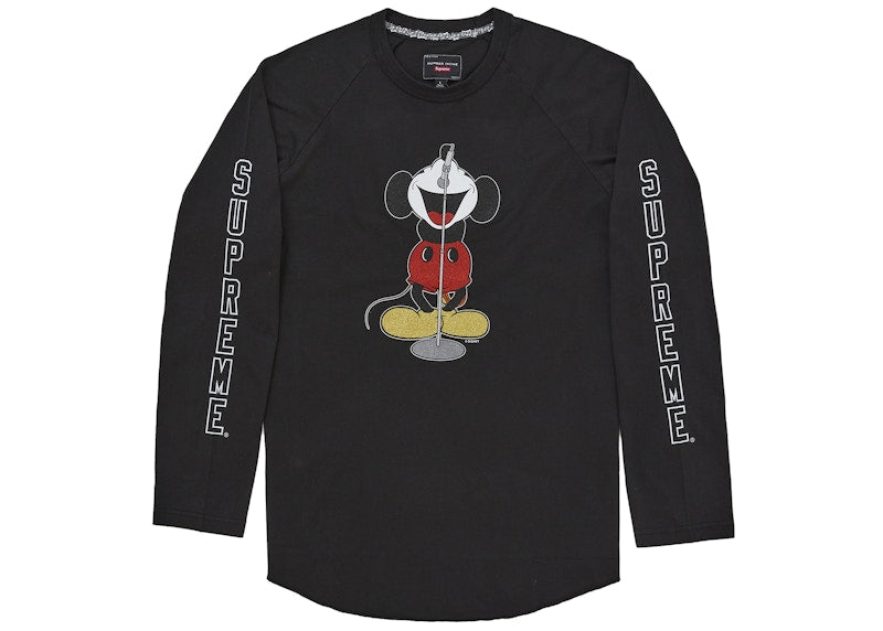 Supreme Number (N)ine Mickey Raglan L/S Top Black