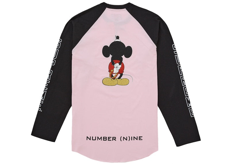 Supreme Number (N)ine Mickey Raglan L/S Top Pink