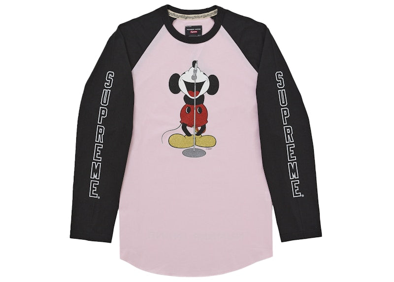 Supreme Number (N)ine Mickey Raglan L/S Top Pink
