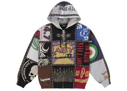 Supreme Number (N)ine Patchwork Zip Up Hooded Sweatshirt Multicolor