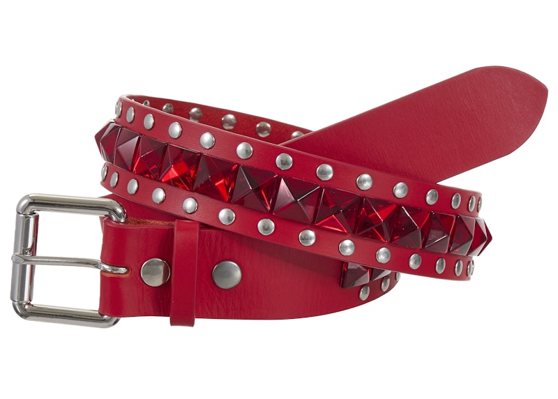 Supreme Number (N)ine Studded Belt Red