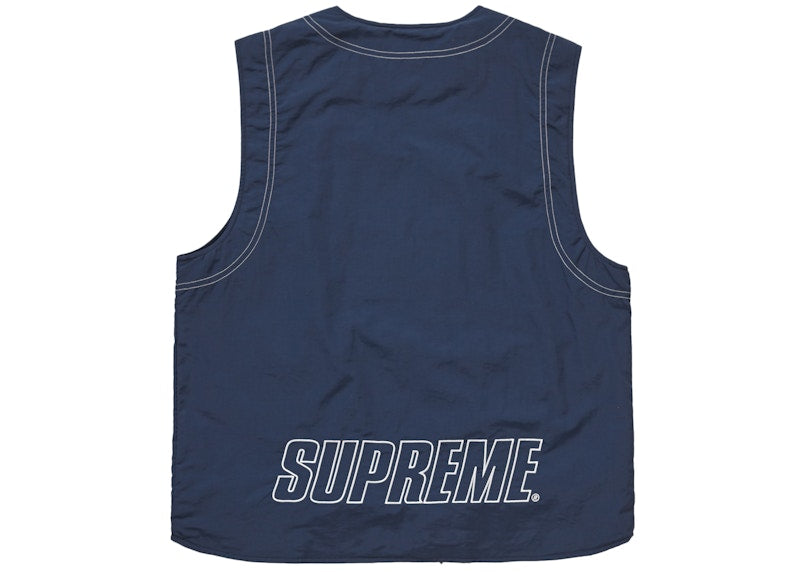 Supreme Nylon Cargo Vest Dark Blue